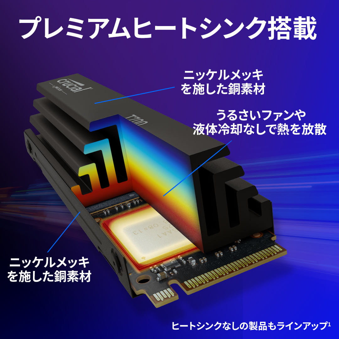Crucial T700 4TB PCIe Gen5 NVMe M.2 SSD- view 4